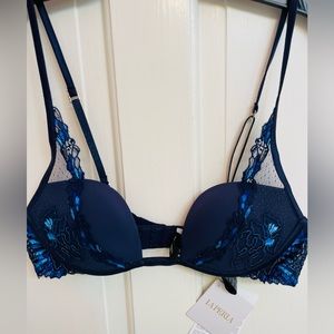 La Perla NWT Navy Lace Push-up Bra
